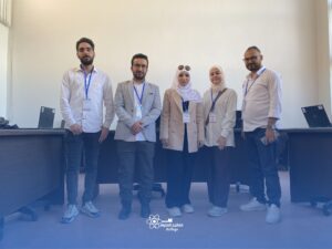The SciKeys Association team during the opening of the computer lab at the Faculty of Mechanical and Electrical Engineering (FMEE), Damascus University.