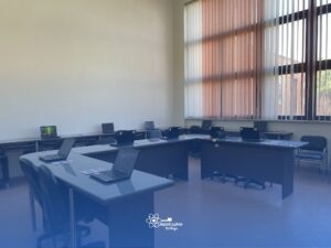 The laboratory is equipped with 20 modern computers to serve Damascus University students.